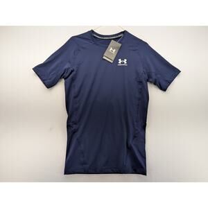 NWT Under Armour HeatGear Compression Short Sleeve in Midnight Navy size Medium